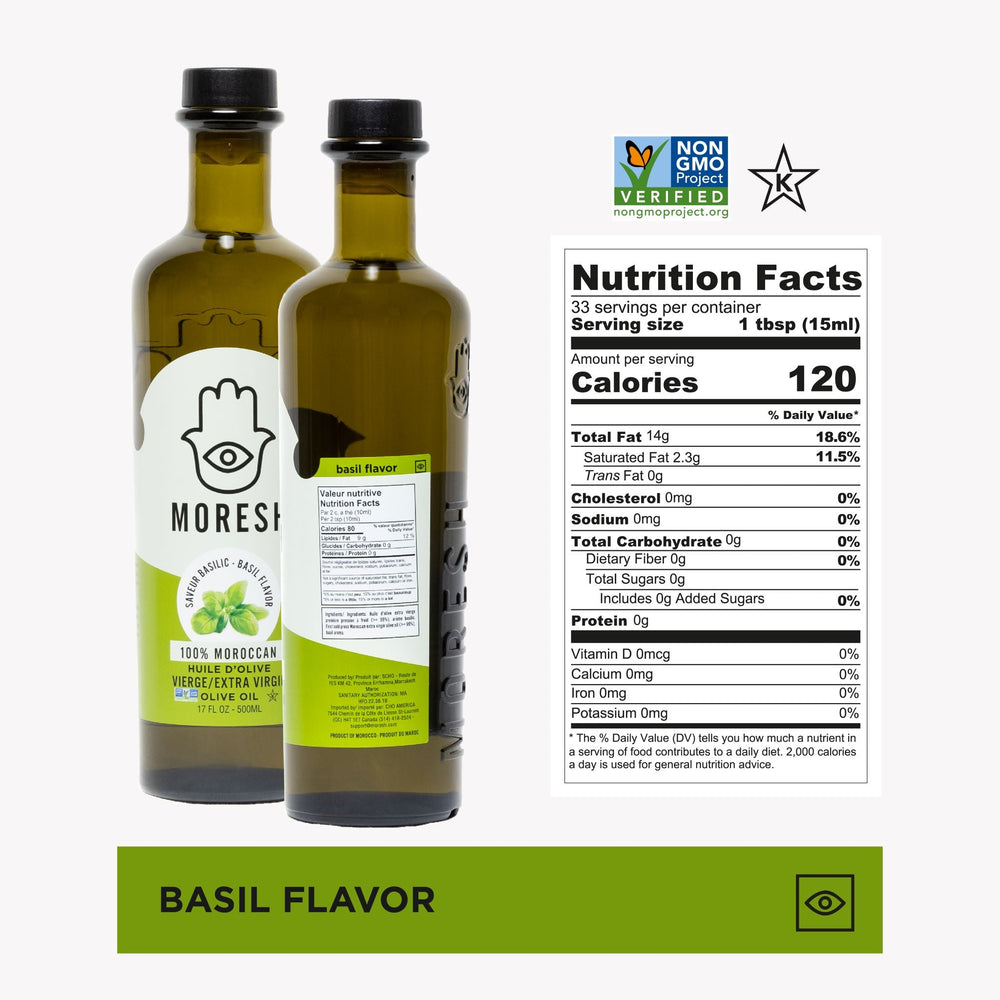 
                  
                    Moresh Basil Flavored Olive Oil
                  
                