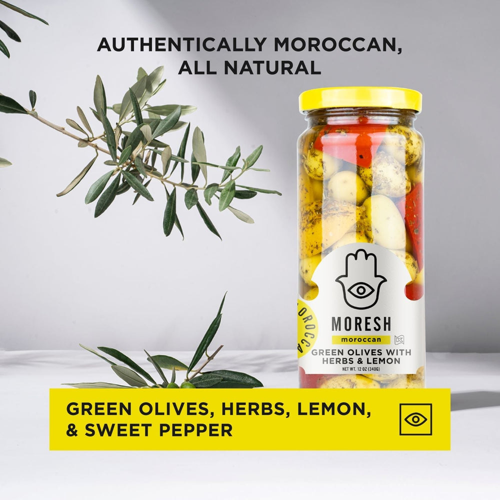 Moresh Green Olives with Herbs & Lemon